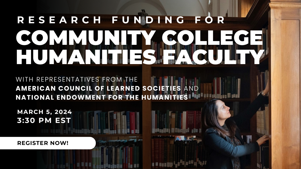 Research Funding For Community College Humanities Faculty ACLS   Community Colleges March 5 2024 Webinar 