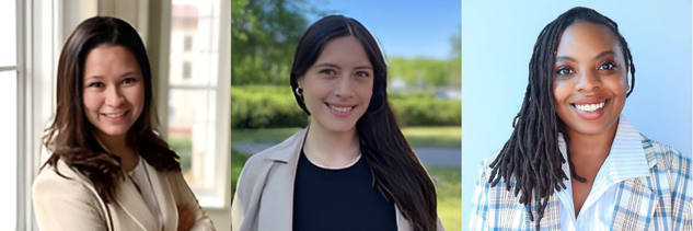 2023 Mellon/ACLS Dissertation Innovation Fellows Jessica R. Locklear, Andreina Malki, and Ayaan Natala